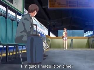 Redhead anime school doll seducing her cute teacher