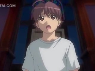 การ์ตูนอะนิเม หวาน เด็กนักเรียนหญิง แสดง เธอ manhood การดูด ทักษะ