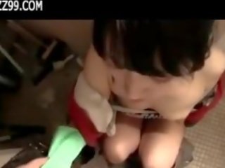 Mosaic: duyên dáng sạch hơn cho đam mê blowjob trong lavatory 01